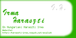 irma haraszti business card